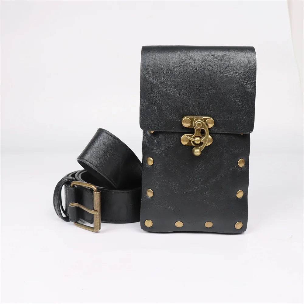 Viking Knight Cosplay Fantasy Belt Wasitbag Scabbard Medieval Renaissance Disguise Costume Accessories Adult Male  Props Belt