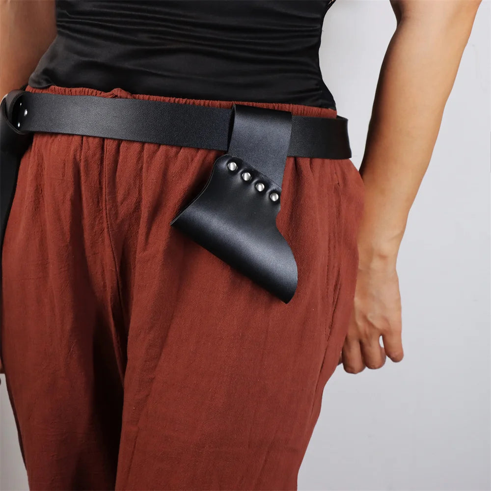 Medieval leather scabbard Renaissance Viking knight scabbard Halloween cosplay stage performance role-playing retro belt
