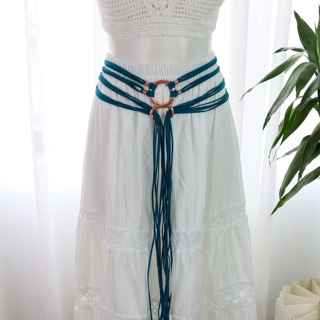 Viking Rope Belt - Viking Costume Women Medieval Belt with Troll Cross Witch Accessories Halloween Cosplay