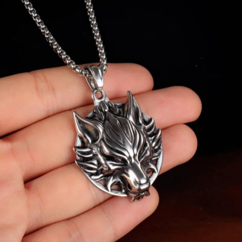 Wolf head necklace