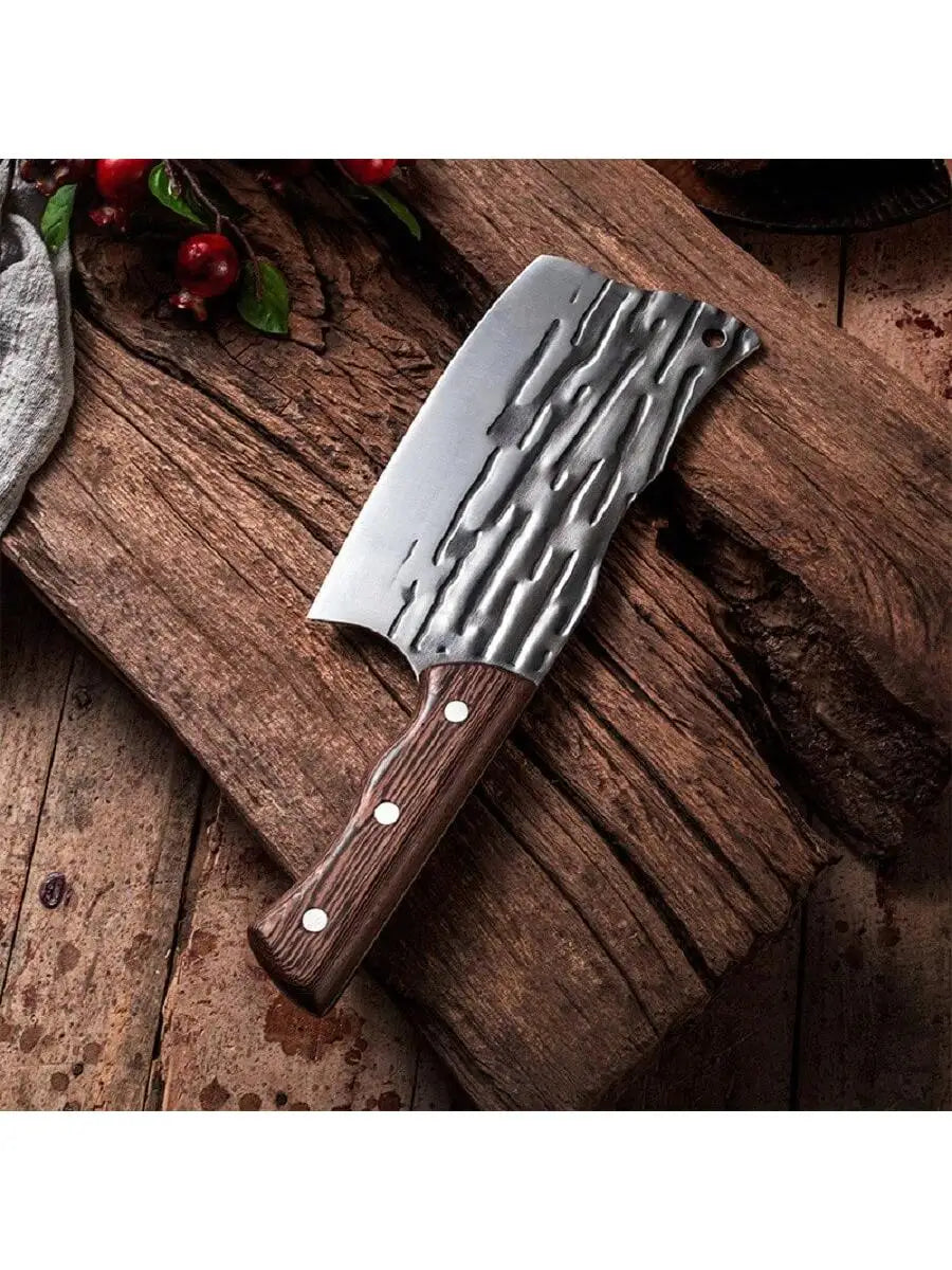 Meat Cleaver Butcher Knife for Meat Cutting Viking Knife for Vegetables, Kitchen Knife for Outdoor Thanksgiving Christmas Gift