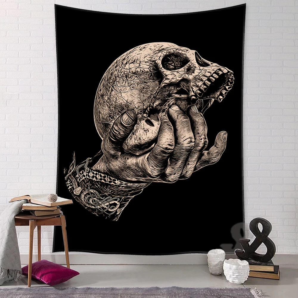Viking Retro Mysterious Raven Tapestry Wall Hanging Boho Hippie Tarot Witchcraft Living Room Bedroom Home Decor