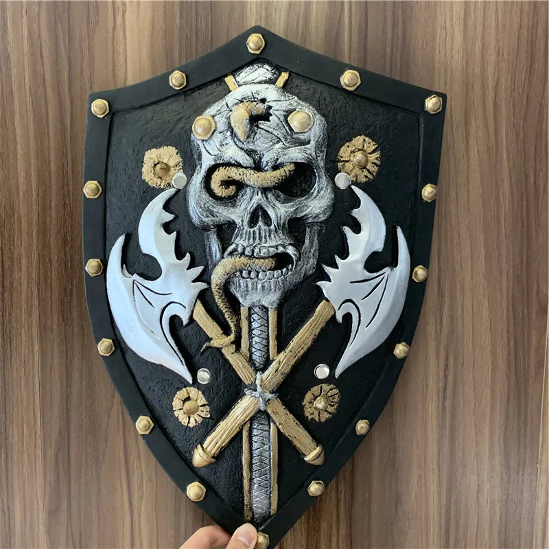 Medieval Warrior Viking Round Shield 1:1 PU Gladiator Disk Shield Weapon Movie Game Role Play Gift Halloween Cosplay Prop