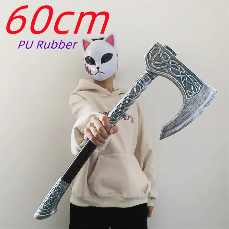 God of War 4 Axe Kratos Robber 1:1 Leviathan AXE Valin Viking Weapon Prop Role Play Gift Safety PU Big AXE Toy Halloween Cosplay