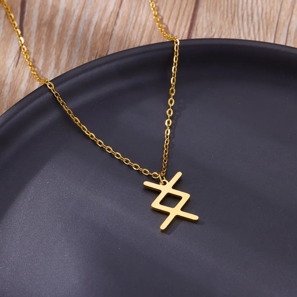 Vikings Rune Pendant Stainless Steel necklace For Women Refined Norse Runic Pendants Accessories Jewelry Gift