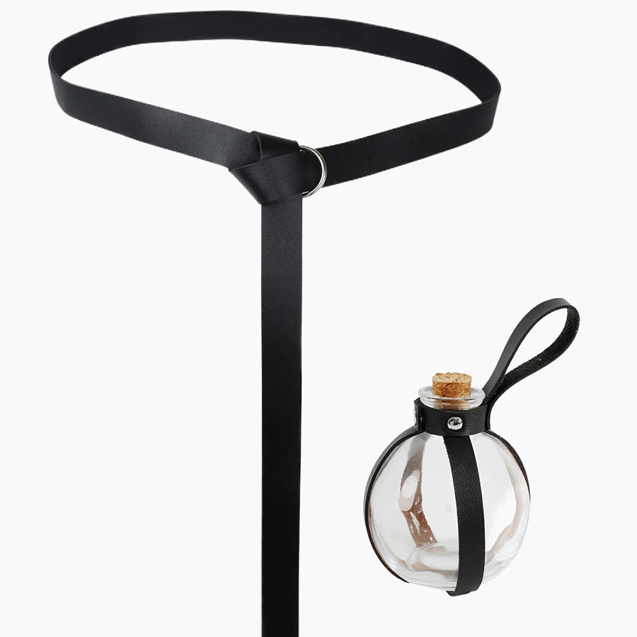 3pcs Medieval Viking Knight Leather Belt Unisex Embossed Waist Belt/Pouch/Cork Potion Set for Cosplay and Events, Halloween Chr