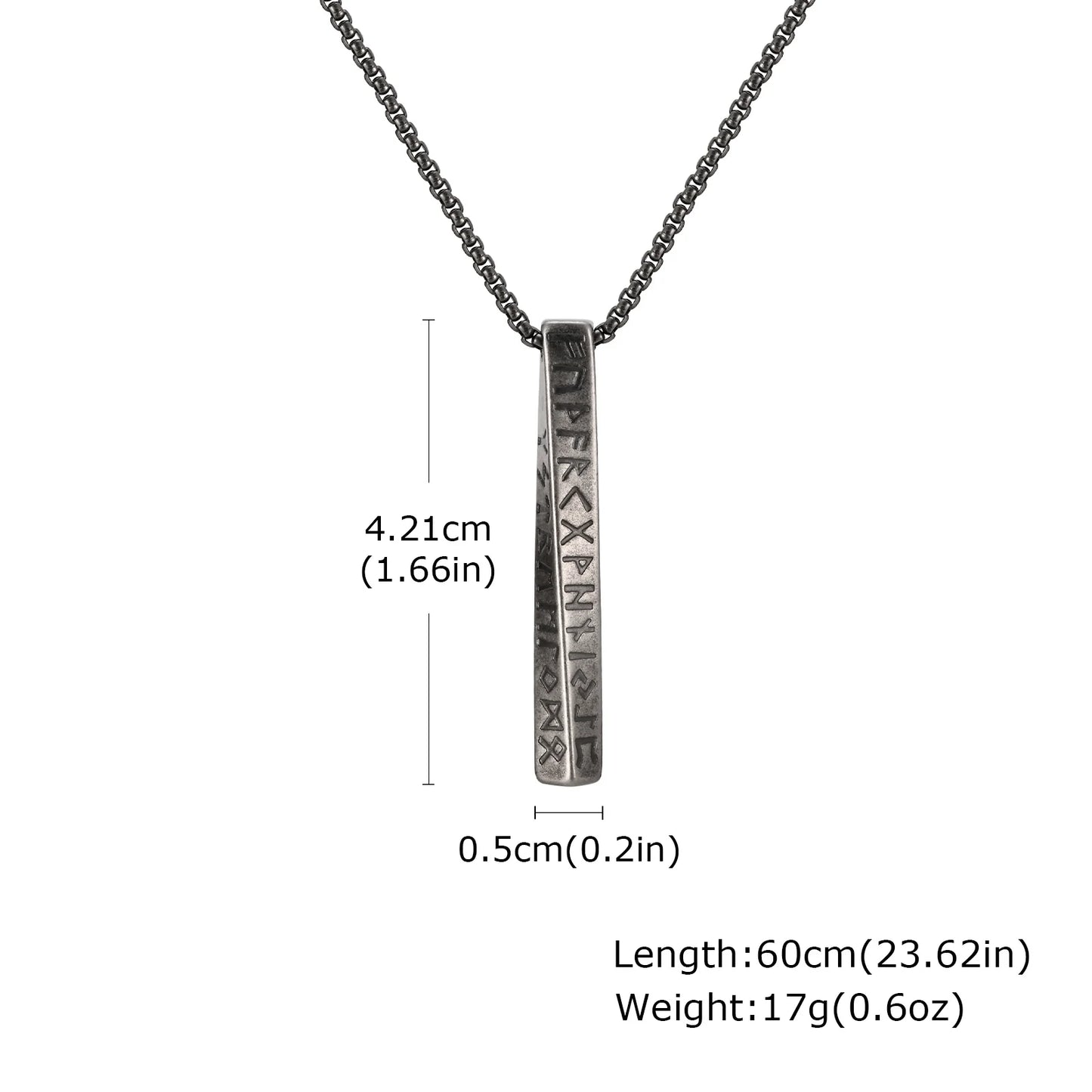 Viking Runes Necklaces For Men Boys, Antique Stainless Steel Jewelry Mobius Bar Pendant Necklaces,norse Viking Odin Gift