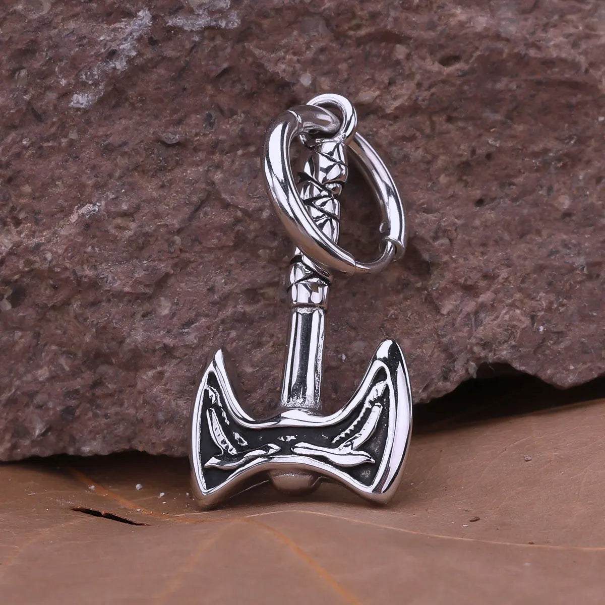 Stainless Steel Vikings Warrior Weapon Axe Drop Earrings Scandinavian Celtic Knot Rune Amulet Dangle Earrings Jewelry Gift