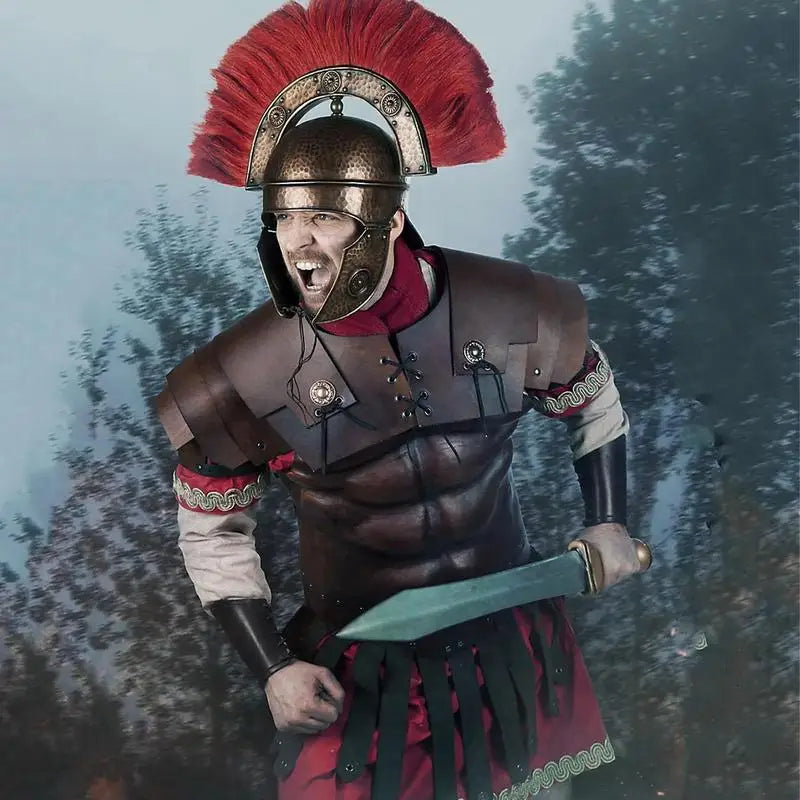 Viking Leather Skirt Halloween Costume Viking Medieval Skirt PU Leather Vintage Roman Gladiator Skirt Renaissance For Cosplay