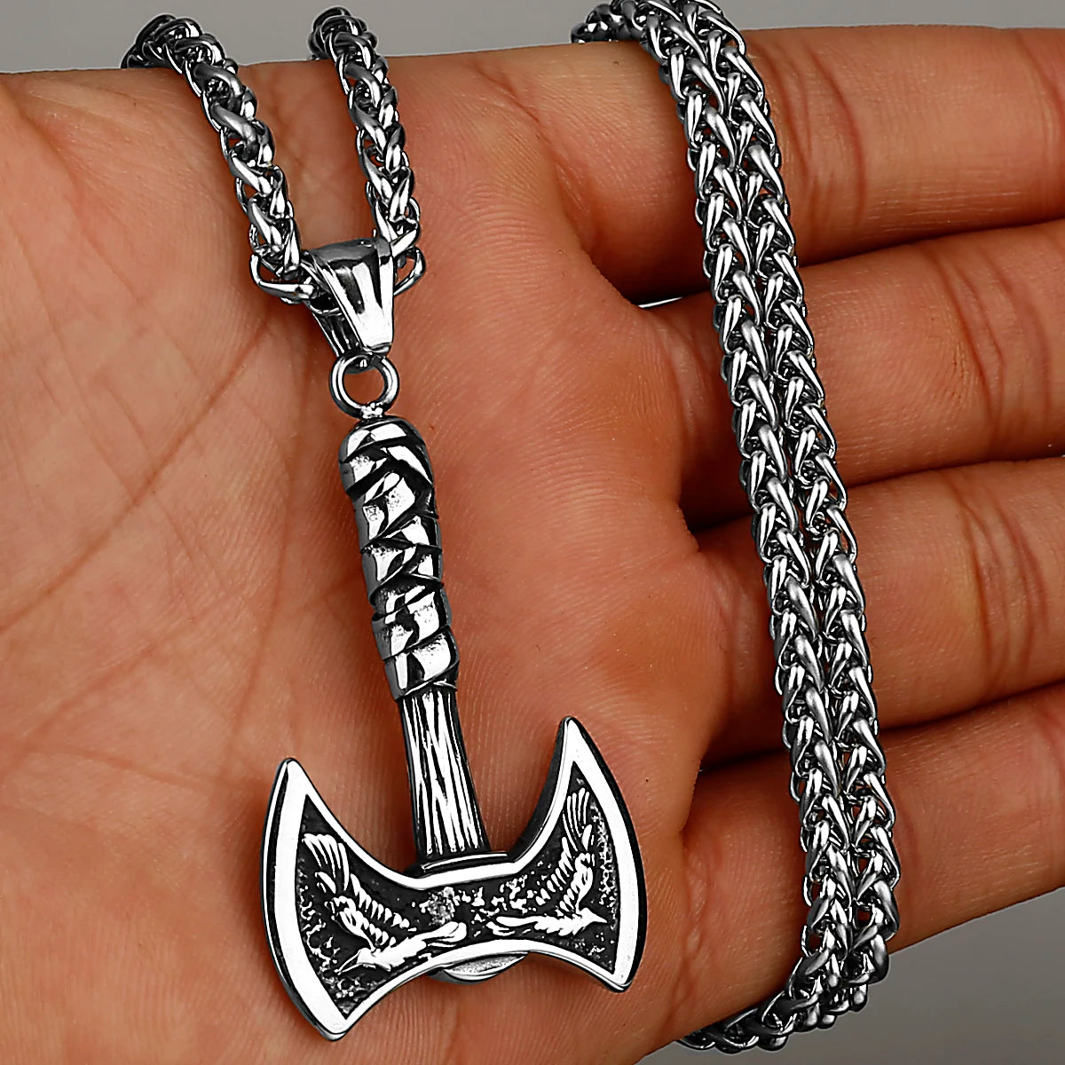 Double ax necklace