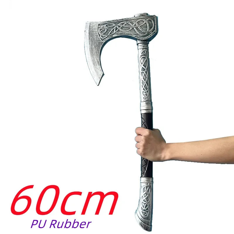God of War 4 Axe Kratos Robber 1:1 Leviathan AXE Valin Viking Weapon Prop Role Play Gift Safety PU Big AXE Toy Halloween Cosplay