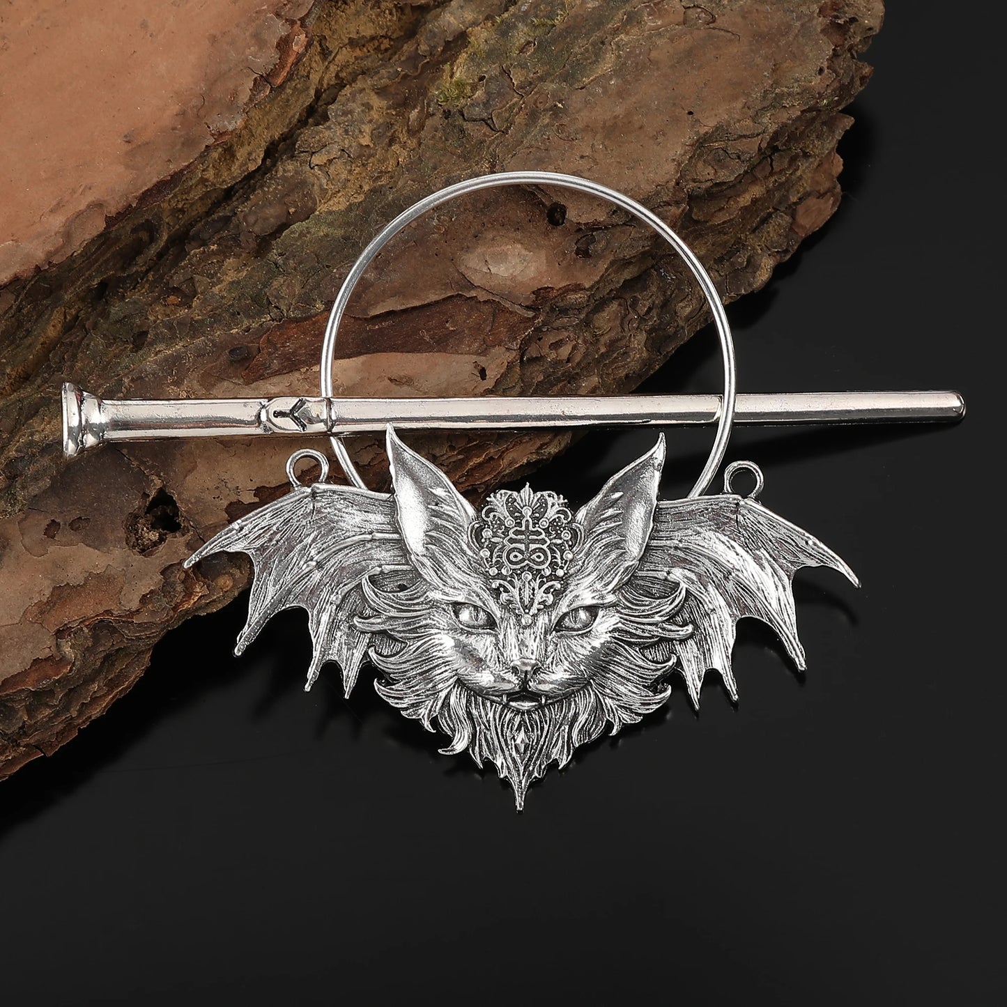 Retro Viking Gothic Bat Cat Hairpin Hair Accessory Witch Halloween Dress up Fashion Accessories Valentine's Day Mother's Day Birthday Gift