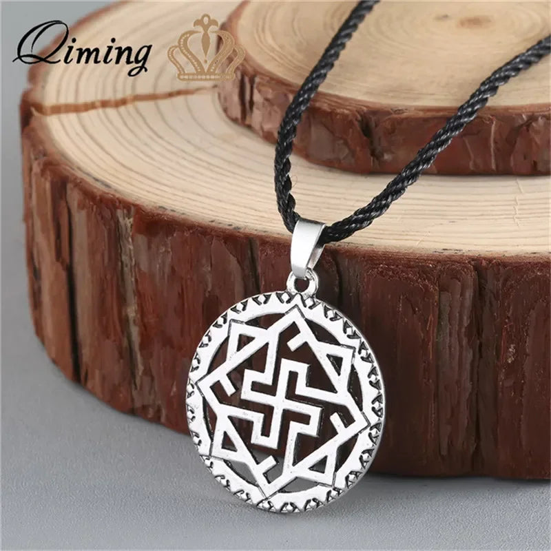 Viking Valknut Pendant Men's Necklace Women Round Pagan Religious Male Man Slavic  Steampunk Jewelry Tibetan Amulet