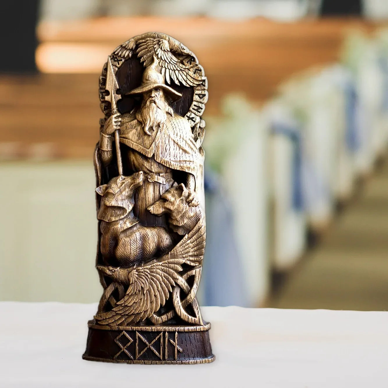 Nordic Gods Odin Statue Decoration Viking God Freya Sol Figurine Pantheon Altar Scandinavian Nordic Sculpture Desktop Decoration