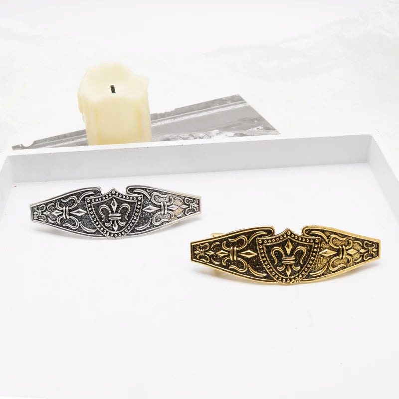 Viking Hairpin Nordic Celtics Knots Crown Vintage Metal Hair Barrettes Dragons Slide Hair Clip Women Hair Jewelry Accessorie