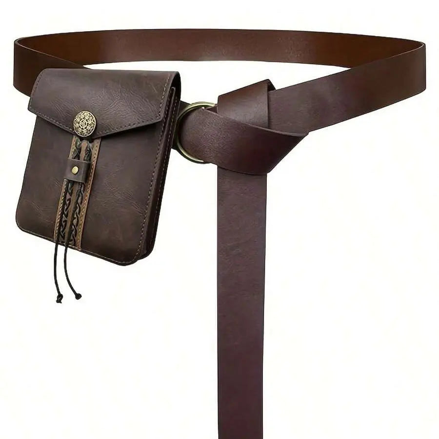 2pcs Medieval Viking Style Belt And Purse Perfect For LARP Renaissance Faire Halloween And Renaissance