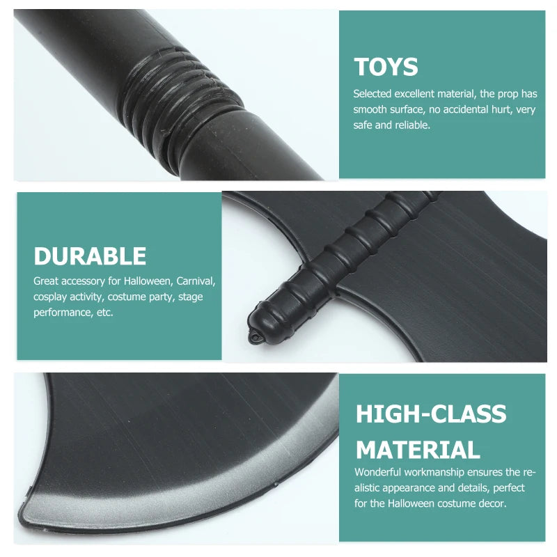 Halloween Costume Viking Kids Performing Plaything Halloween Performance Prop Costume Plastic Simulation Axe