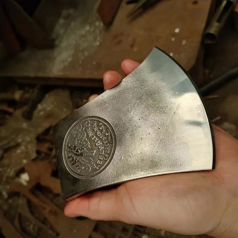 Camping Axe Head Only Steel Forged Survival Hewing Axe Head Viking Outdoor Ax Heads Firewood Cut Wood Splitting Hand Tools