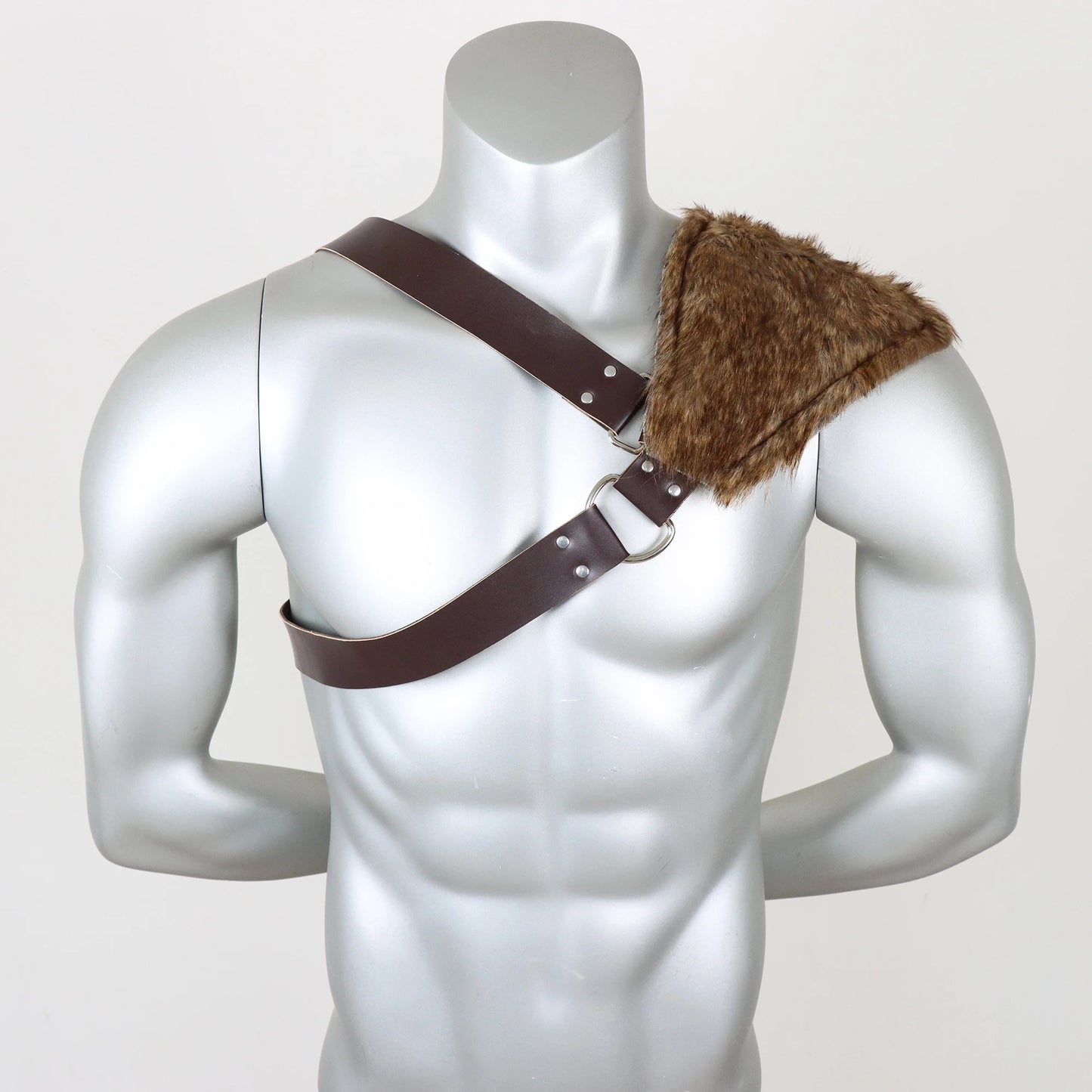 Medieval Knight Cosplay Fantasy Double Layer Wide Faux Leather Belt Pouch Viking Renaissance Pirate Disguise Costume Accessories