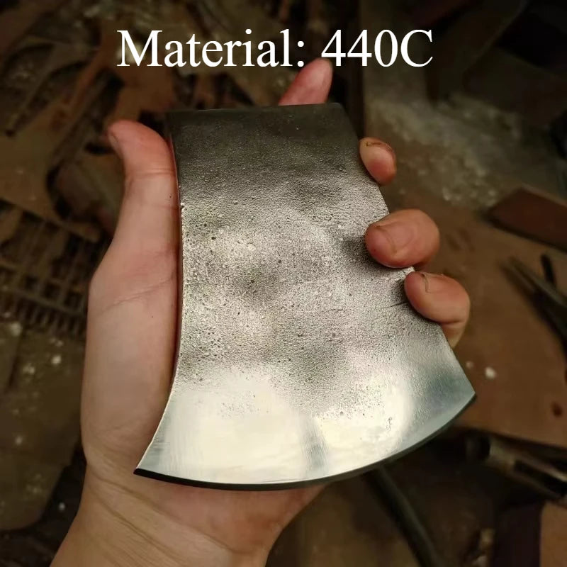 Camping Axe Head Only Steel Forged Survival Hewing Axe Head Viking Outdoor Ax Heads Firewood Cut Wood Splitting Hand Tools