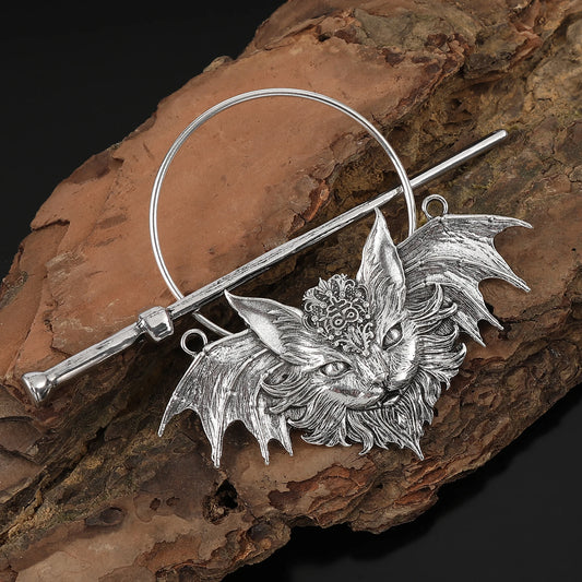 Retro Viking Gothic Bat Cat Hairpin Hair Accessory Witch Halloween Dress up Fashion Accessories Valentine's Day Mother's Day Birthday Gift