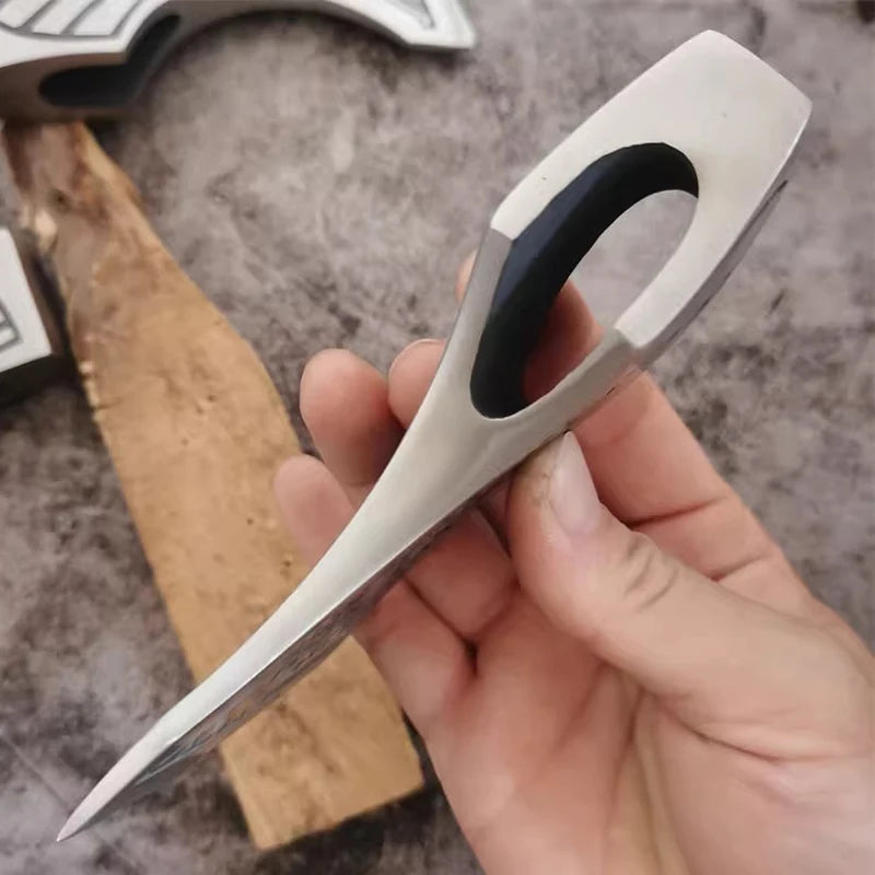 Forge Viking Axe Head Multifunctional Cut Firewood Axe Accessories Outdoor Camping Survival Self-defense Axes Without Handle