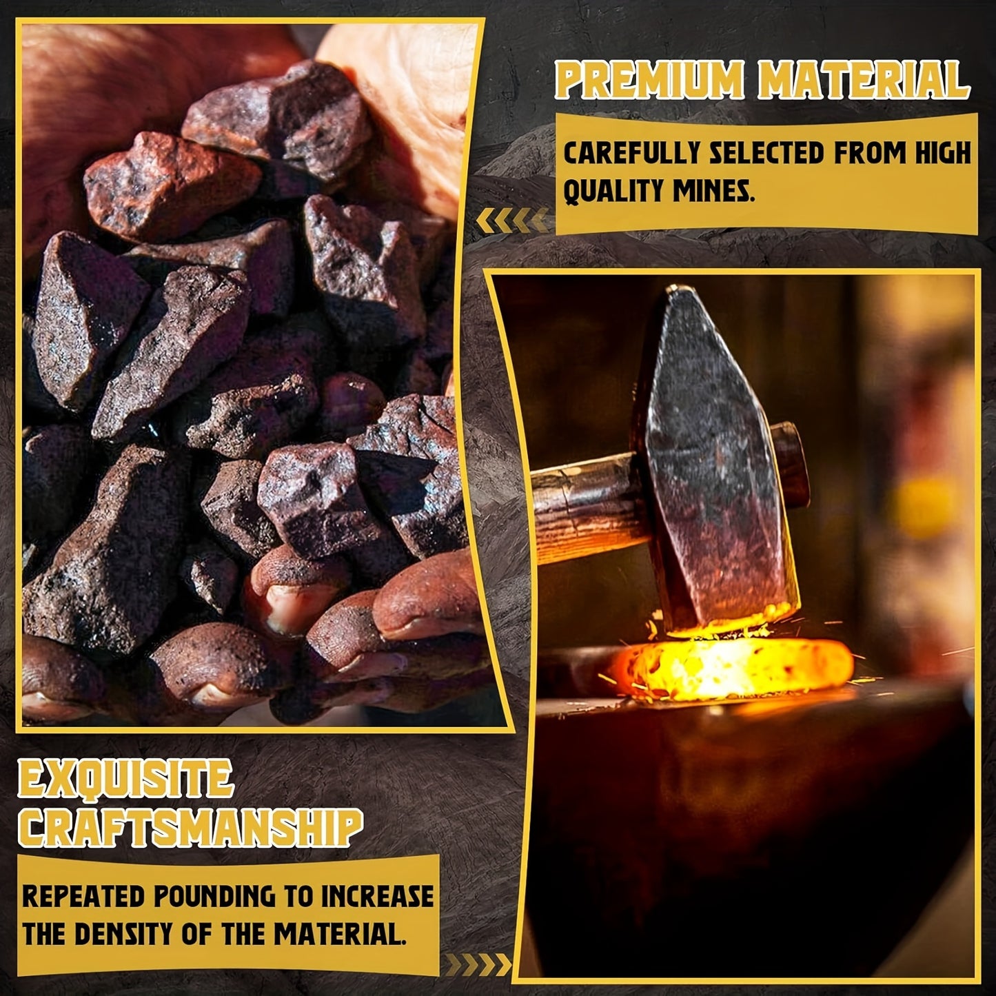 2-Pack Viking Axes Set - Hand Forged 16" Professional Bushcraft Axes with Durable Wooden Handle for Efficient Wood Chopping, Gardening, and Carving - Perfect for Backyard and Outdoor Activities