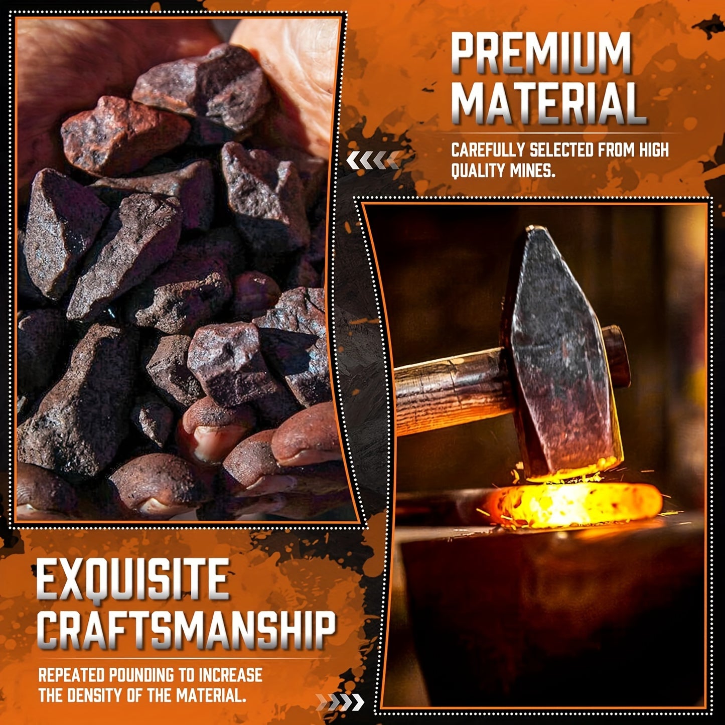 2-Pack Viking Axe Set - Hand Forged, Double Sided, 16" Professional Axes with Wooden Handle for Chopping Wood, Gardening, Bushcraft, Carving, and Backyard Projects - Durable, Rust-Resistant, and Balanced for Efficient Use