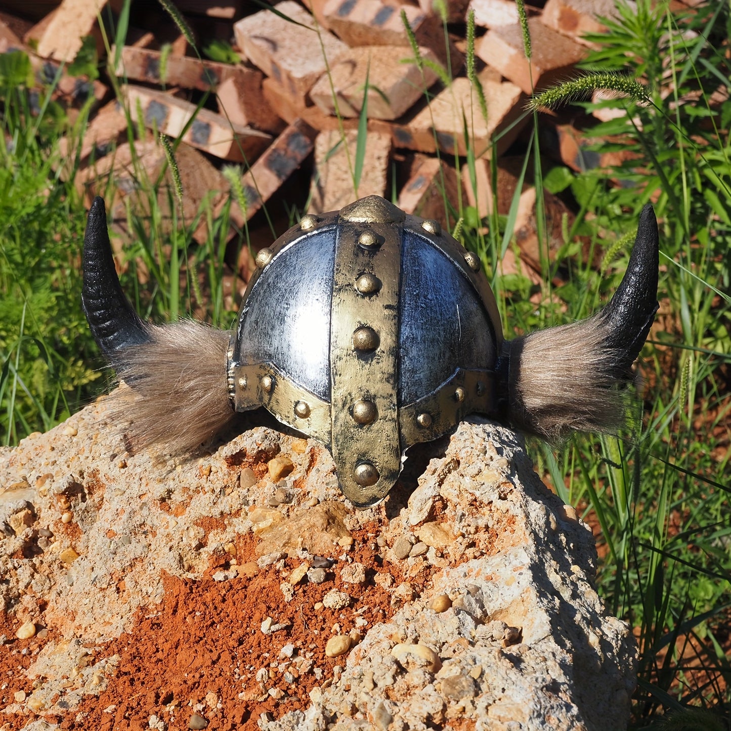 Scary Viking Hat Mask - Medieval Viking Costume Party Accessory with Horns, Synthetic Faux Leather Viking Helmet for Halloween, Cosplay, Viking Costume Women, Viking Helmet, Scary Mask, Halloween Mask