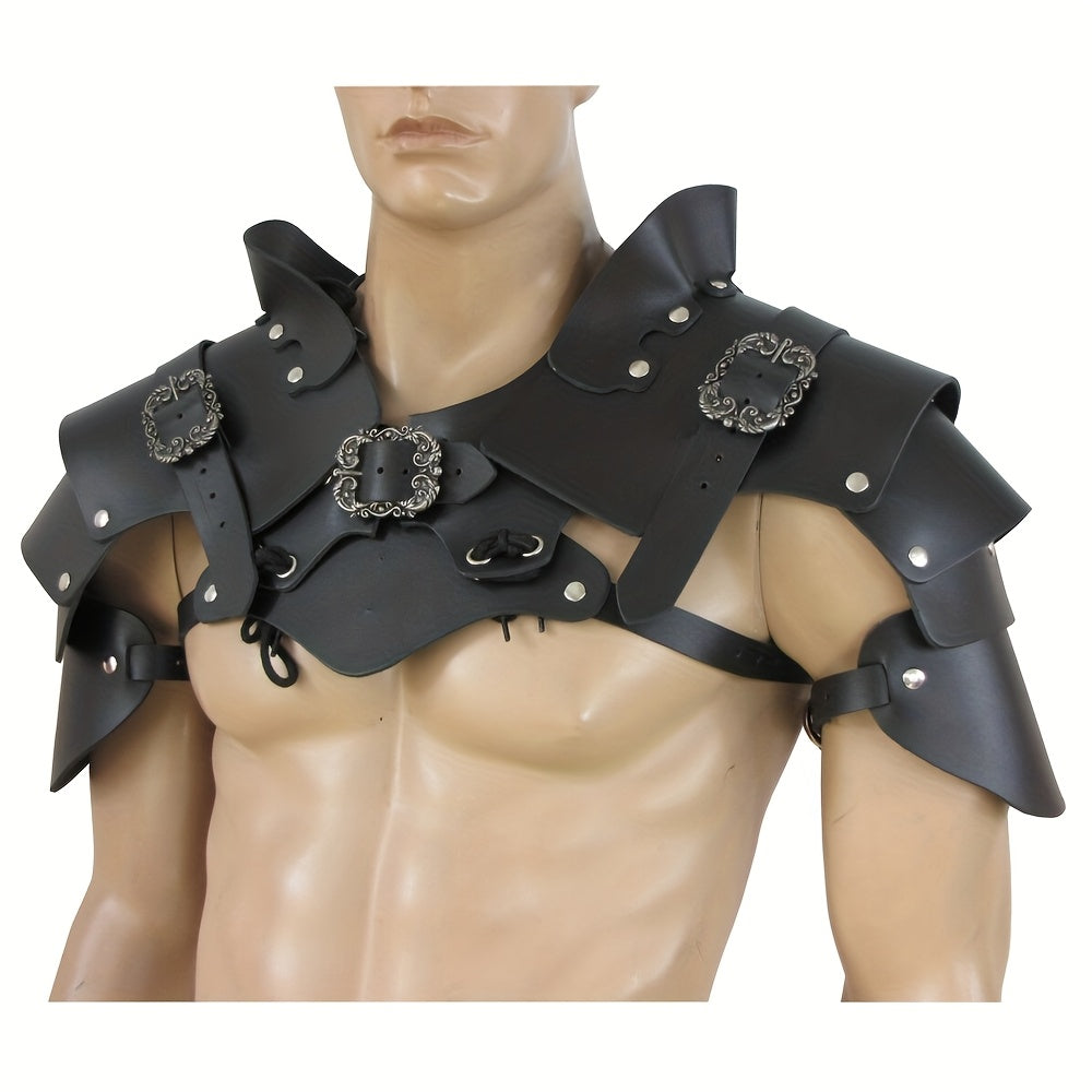 European Medieval Steampunk Viking Elf Armor Chest Armor Shoulder Guard Cosplay Dress Up Costume Set