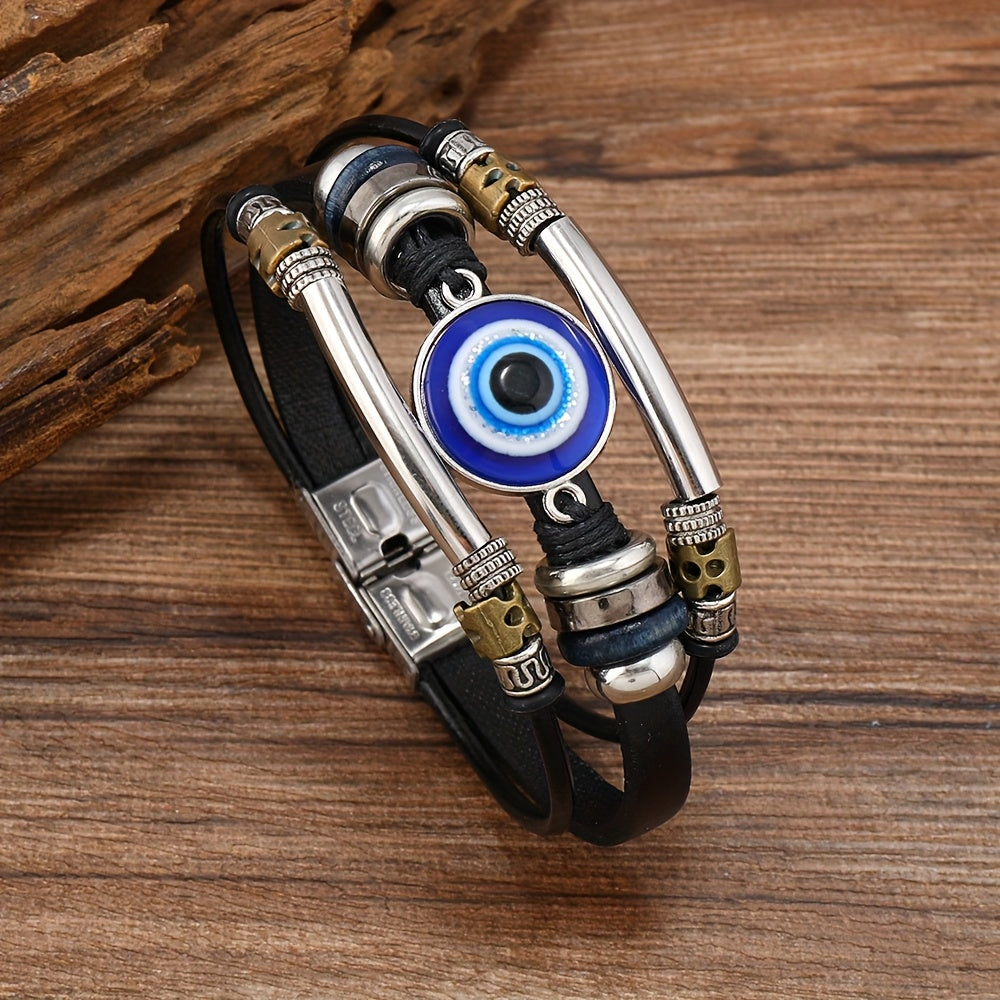 Vintage Viking Style Faux Leather Bracelet New Creative Men's Bracelet