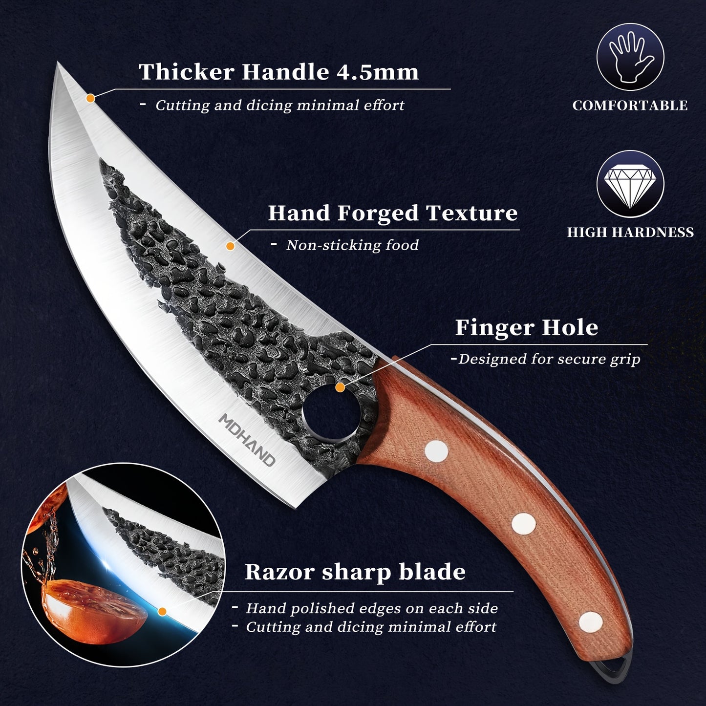 Upgraded Viking Cleaver Knife - Hand Forged, Sharp, Japanese-Style Butcher Knife for Meat Cutting, Outdoor Camping, BBQ, and Chef's Kitchen with Premium Sheath and Ergonomic Handle for Comfortable Grip