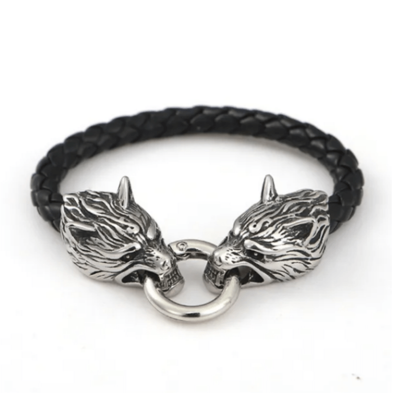 New High Quality Viking Leather Rope Bracelet Hip Hop Men Jewelry Punk Men Leather Fashion Men Amulet Bracelet Gift