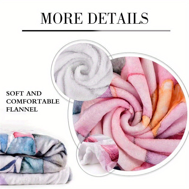 1pc Flanged Blanket, Retro Viking Logo Printing Blanket, Comfortable And Comfortable Blanket, For Camping Sofa Bed And Couch Office, Suitable For Gift Blankets In All Seasons