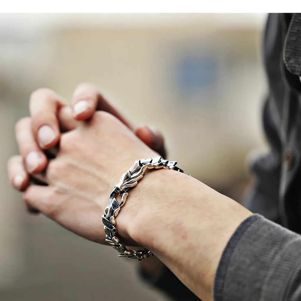 Viking Dragon Design Punk Cool Creative Bracelet, Men's Casual Leisure Fashion Jewelry Gift