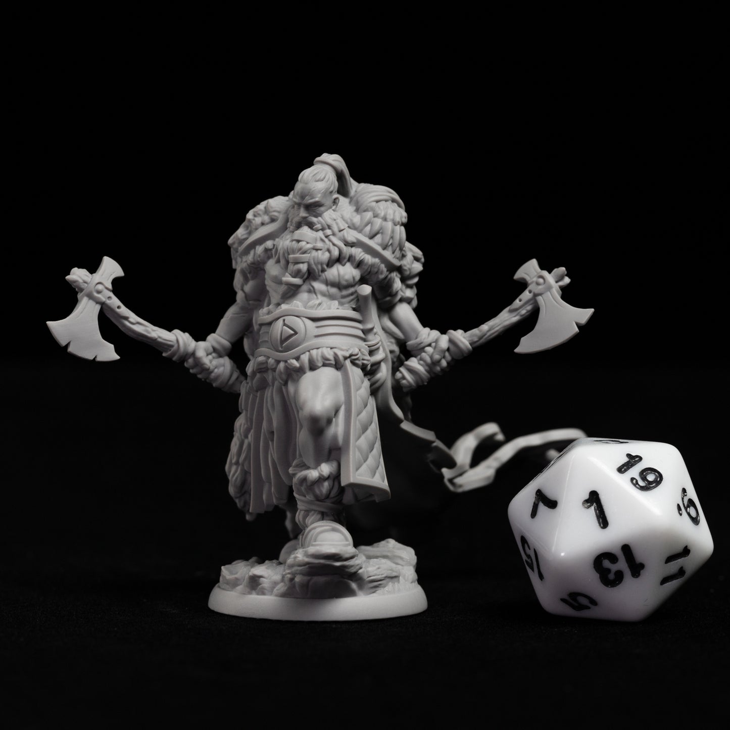 Berserker Viking Warrior Miniature for RPGs, Durable ABS Material, Collectible Figurine, Ideal for D&D, Role-Playing Games, Ages 14+