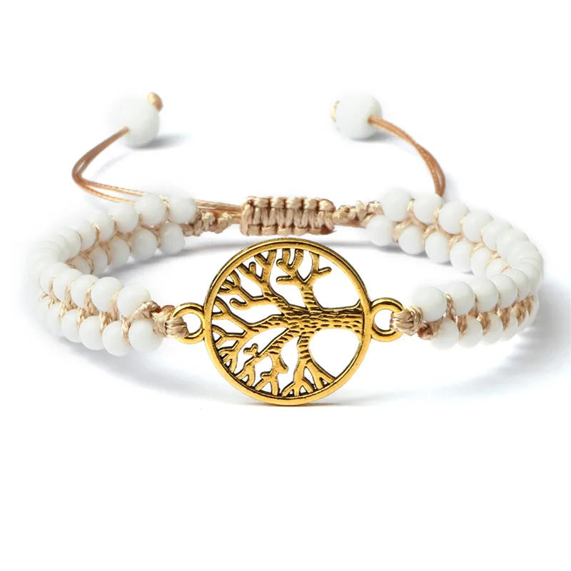 Small tree of life bead bracelet