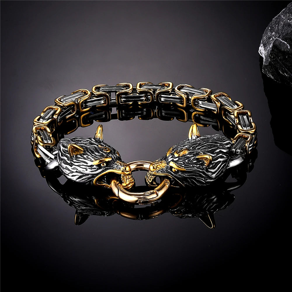 Fenrir bracelet black & gold