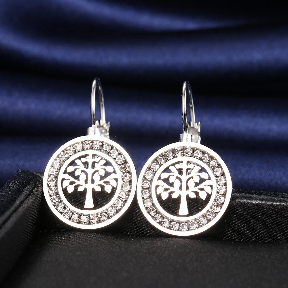 Gold tree of life earrings