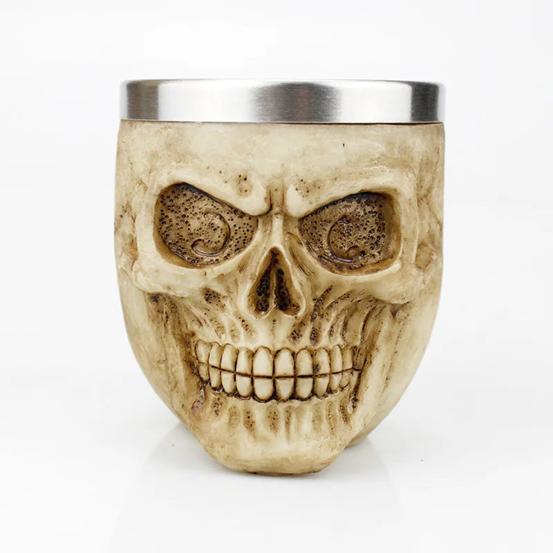 Gothic Wine Goblet Contain Dragon Claw Viking Skeleton Retro Stainless Steel&Resin Wine Glass BEST Halloween Gifts Bar Drinkware
