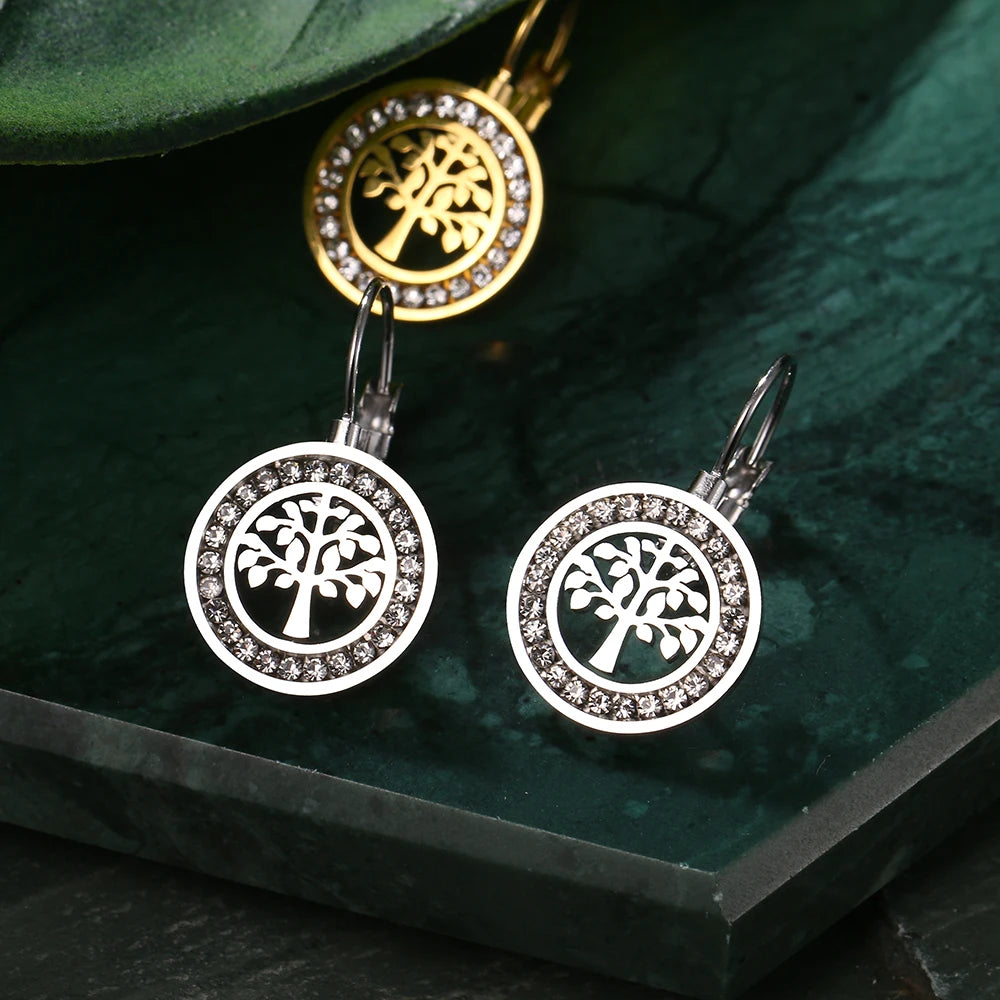 Gold tree of life earrings