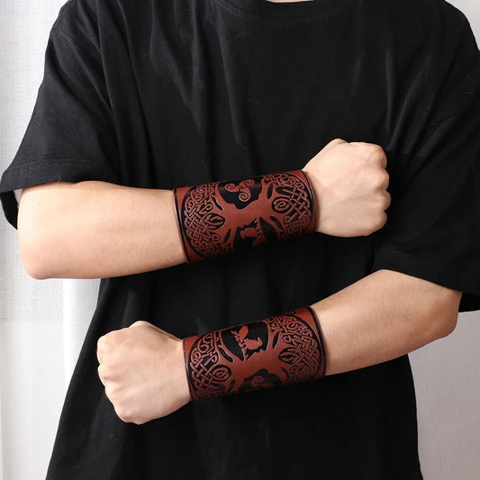Leather armor tree of life arm