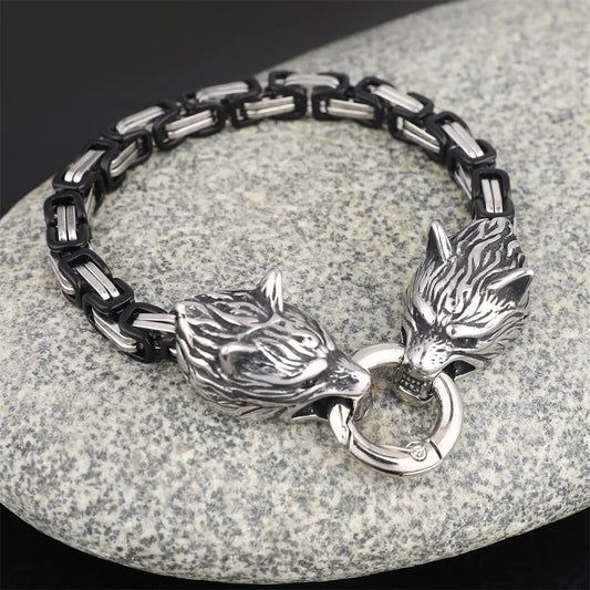 Fenrir bracelet black and silver