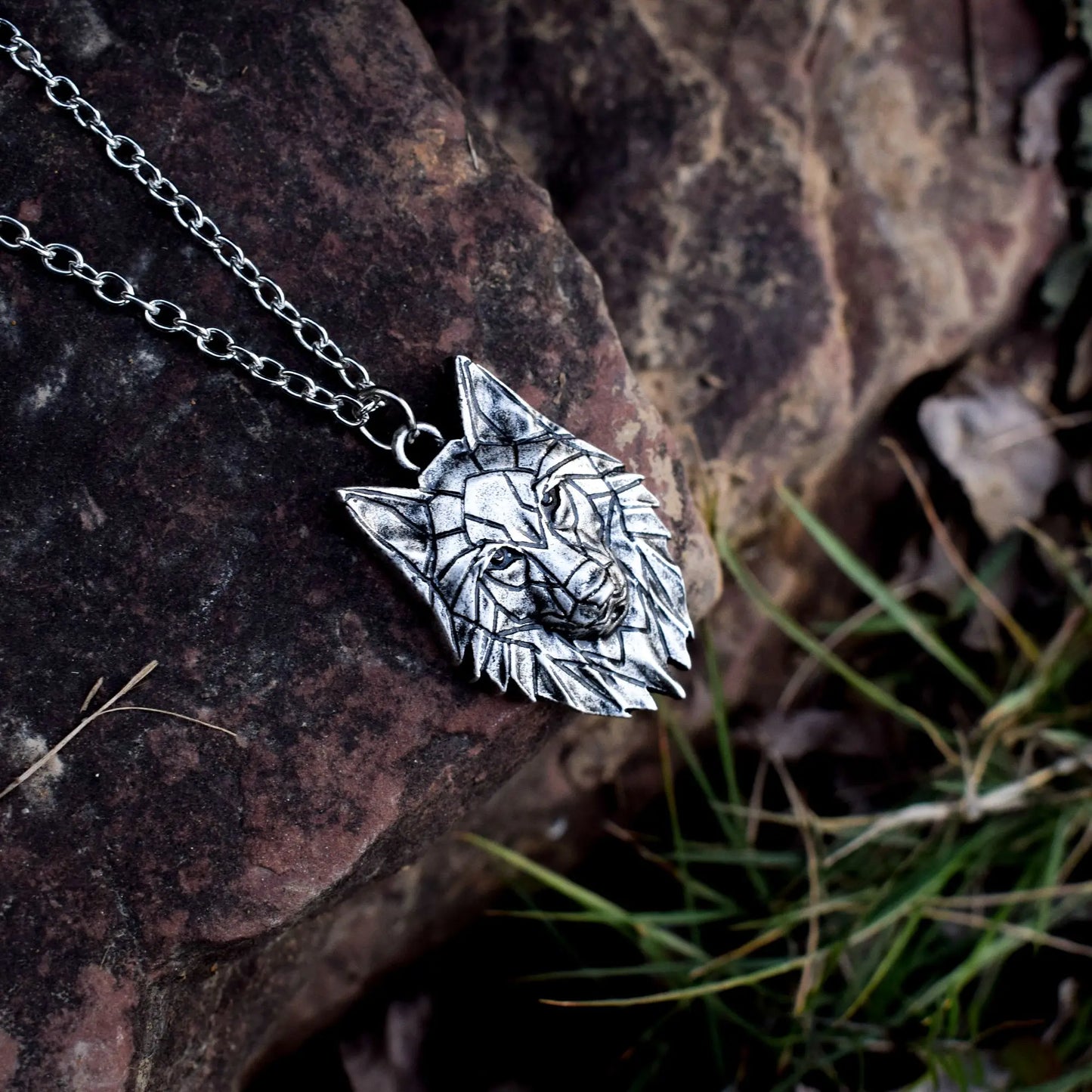 Wolf Head Pendant Necklace