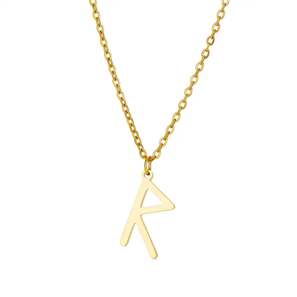 Viking Petite Rune Layering Necklace Elder Futhark Runes Feminine Delicate Norse Runic Pendants Minimalist Jewelry for Women