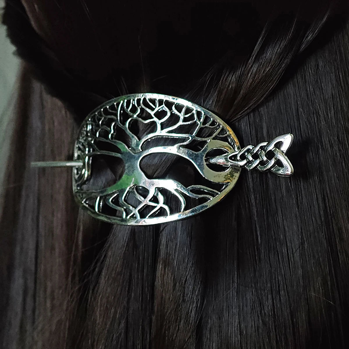Viking Celtic Hair Clips Hairpins Silvery Pin Chignon Knot Jewelry For Ladies Or Women Hair Accessories Gift