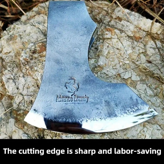 Viking Axe Head Only Forging Outdoor Survival Axe Head Steel Cut Wood Household Ax Heads Camping  Cutting Firewood Hand Tools