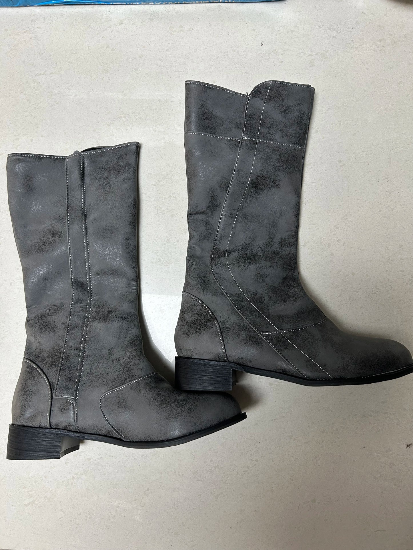 Medieval Viking New Men's Round Head High Boot 2023 Vintage PU Material Warm Long Sleeve Men's Boot