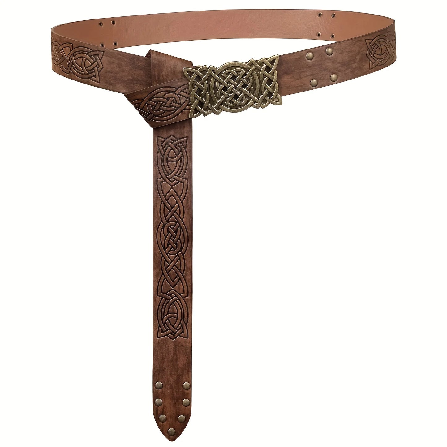 1pc/2pcs medieval PU belt and snowflake coin pouch set, embossed alchemy, Viking role-playing and Renaissance events, Halloween