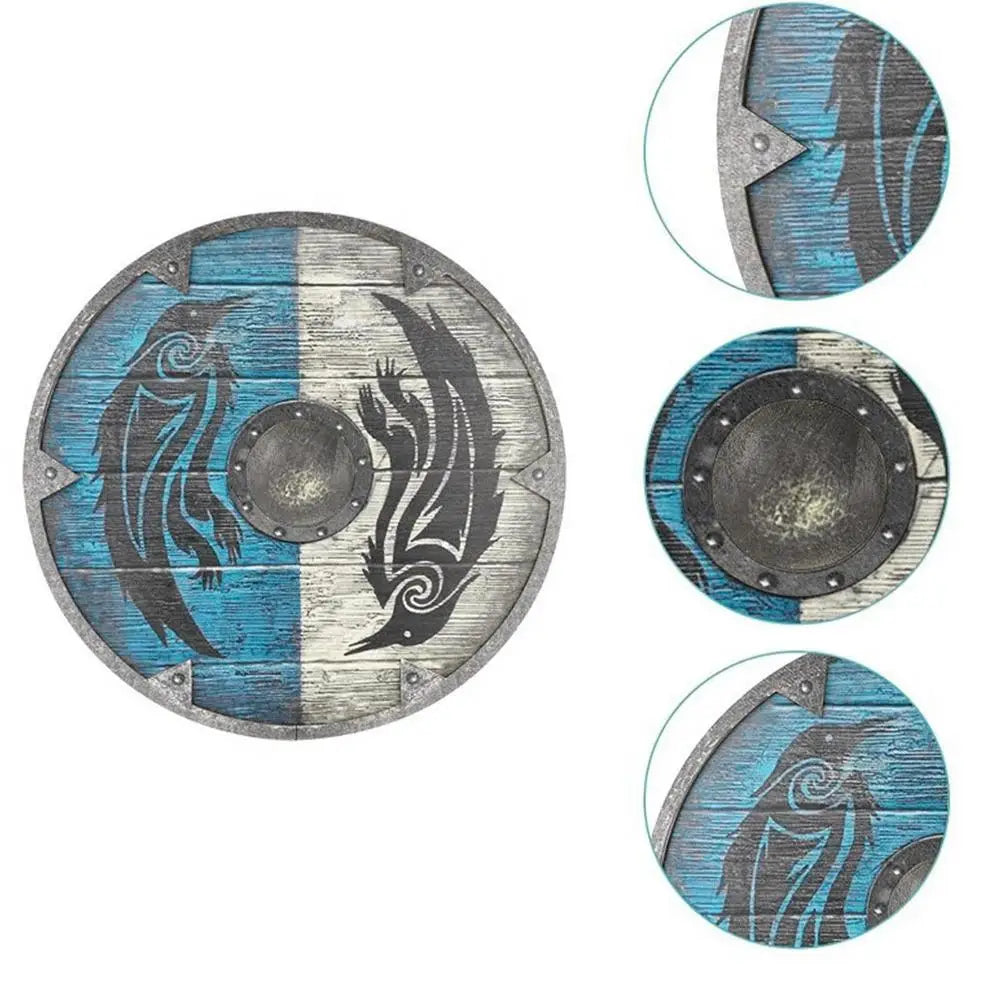 Viking Shield Decorative Shield Toy for Restaurant Medieval Eivor Valhalla Warweave Viking Shield for Decorating Home Office